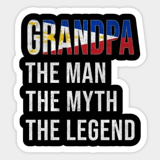 Grand Father Filipino Grandpa The Man The Myth The Legend - Gift for Filipino Dad With Roots From  Philippines Sticker